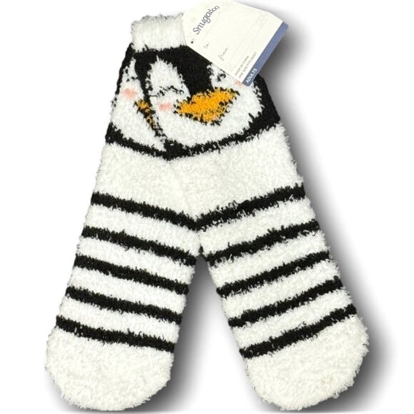 *3/$15* Fun Fuzzy Penguin Slipper Socks - Picture 1 of 2